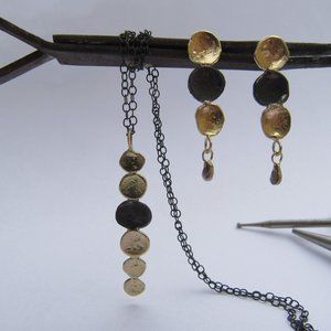 Gold earrings. 14K solid yellow gold earrings.